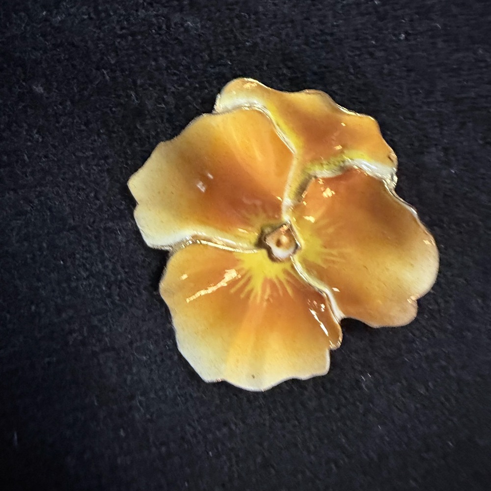 VTG Enamel Pansy Brooch